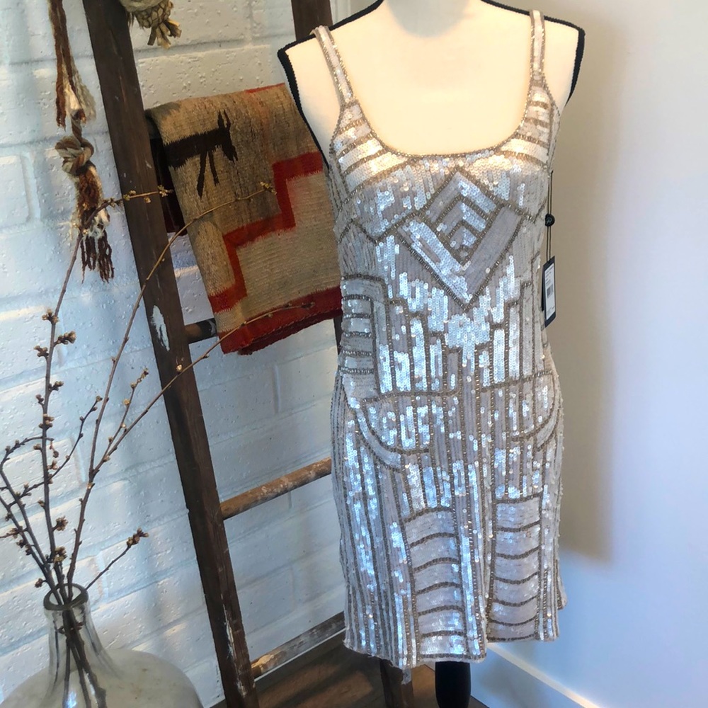 Adrianna Papell sequin dress